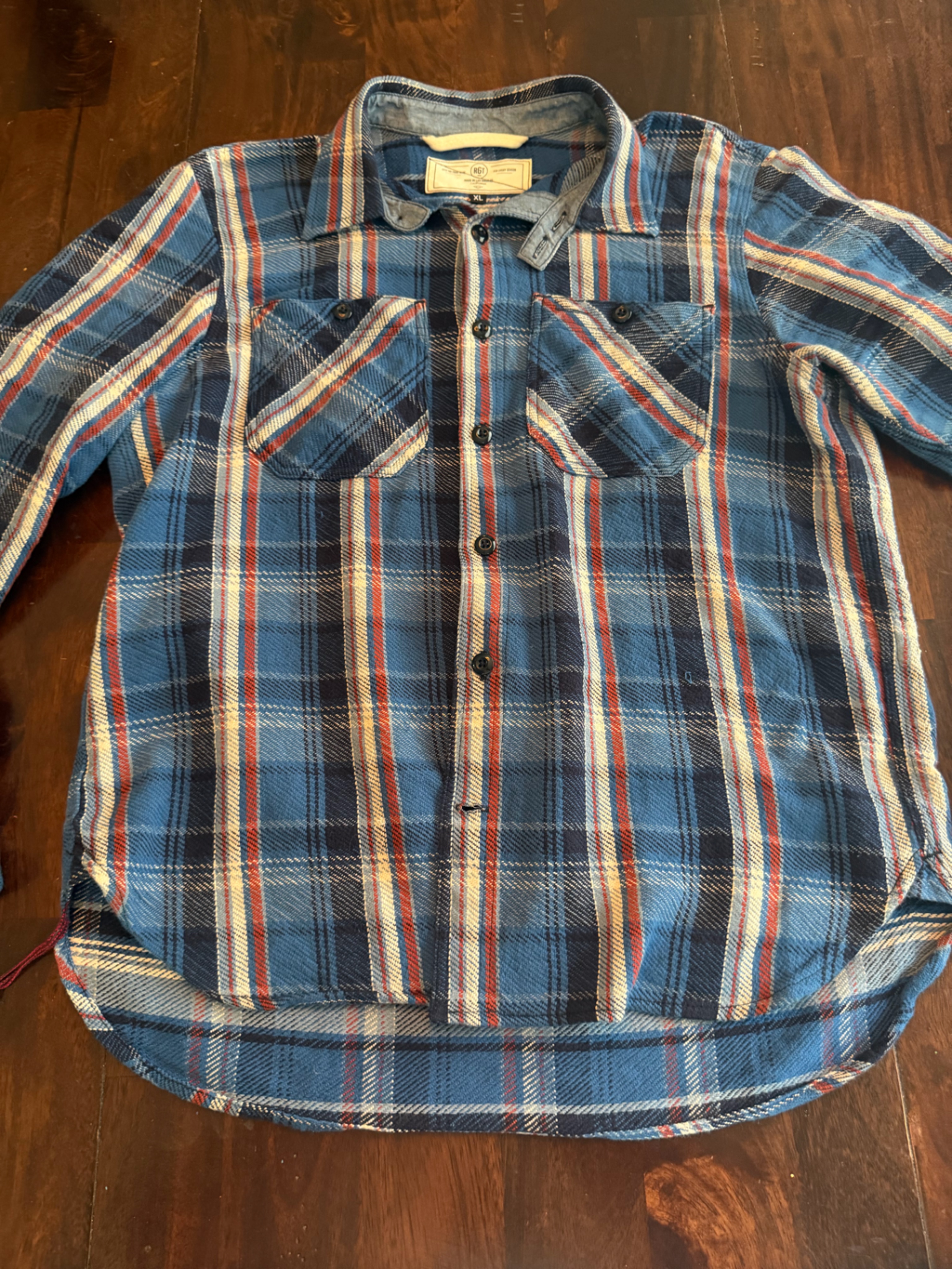 Rogue Territory Blue Plaid Heavyweight Flannel